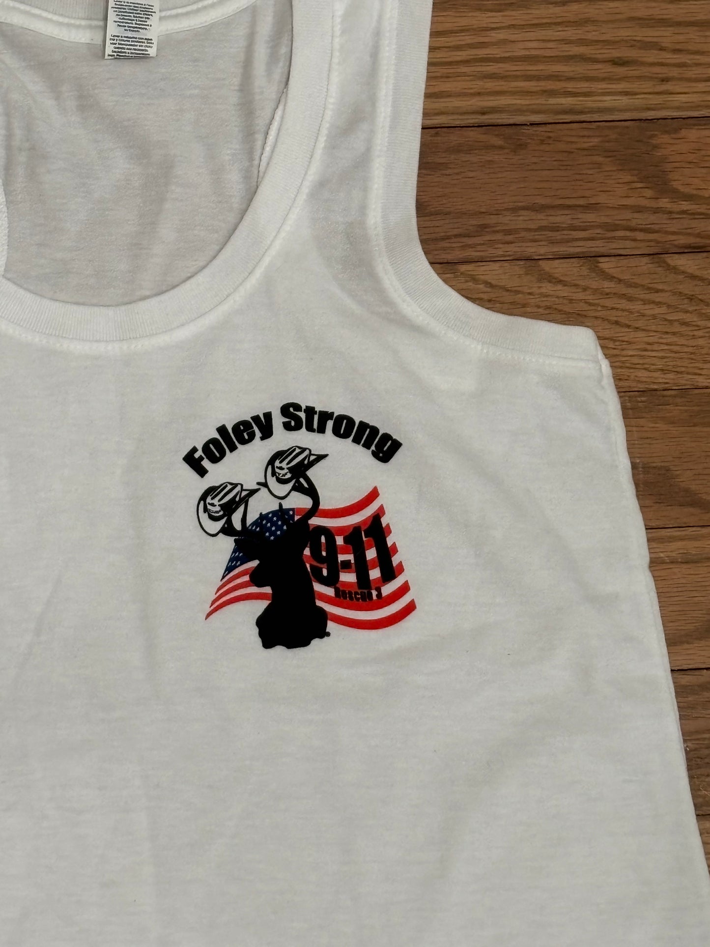 Womens "Foley Strong" White Tank Top